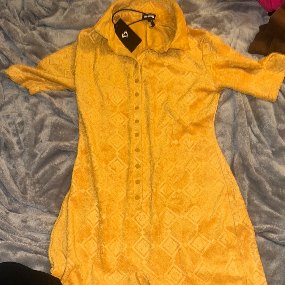 Yellow Button-Up Romper